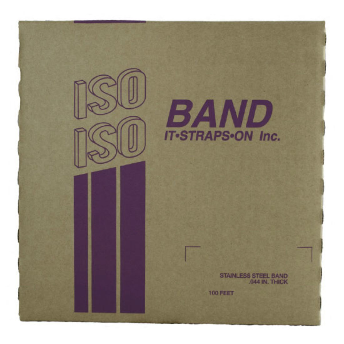 Band-It Giant Bands, 1 in x 100 ft, 0.044 in Thick, Stainless Steel, 1/ROL